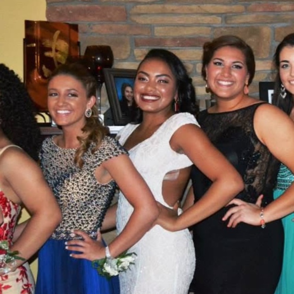 Prom dress - Sherri Hill Elegant Royal Blue and Gold beaded Women's Dress - Picture 12 of 13